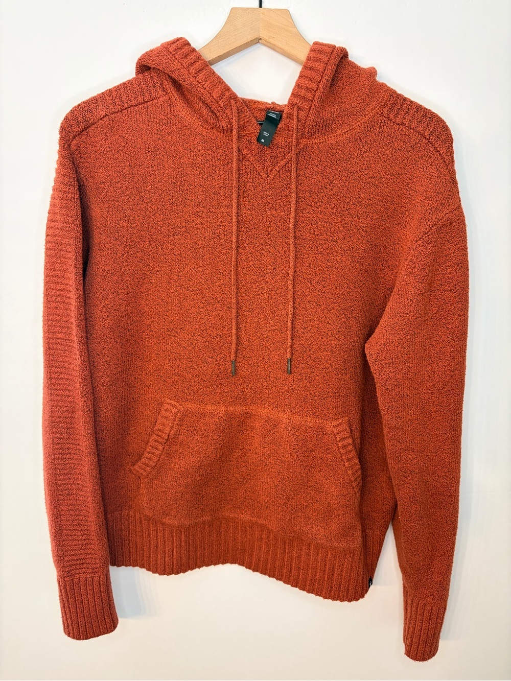 Glyder Unisex Knit Up Hoodie in Brick Red, Size Medium for Men and Women - Picture 5 of 13